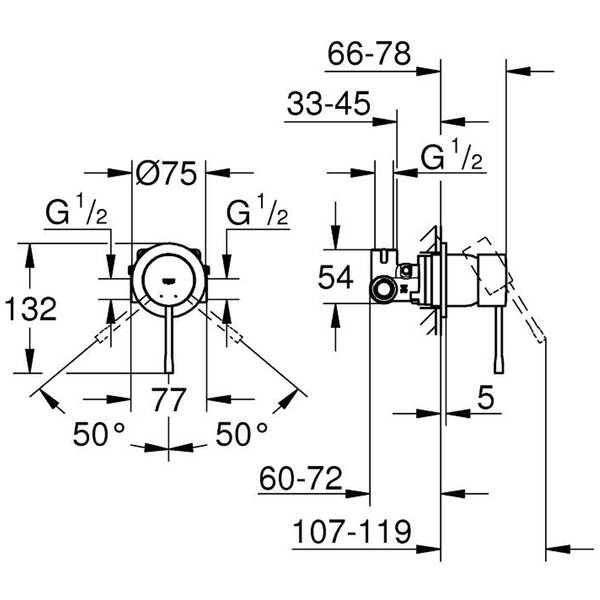 Змішувач прихованого монтажу для душу Grohe Essence 29197GN0 брашоване золото, фото 4