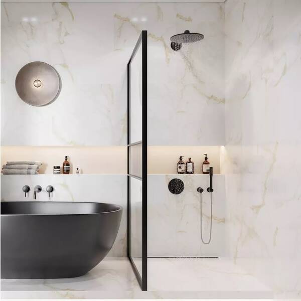 Керамограніт Ceramica Deseo Calacatta Oro Білий 2G0580 60Х60 см, фото 3