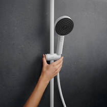 Душова система Hansgrohe Pulsify S Puro Showerpipe EcoSmart 24237700 з термостатом, білий матовий, фото №6