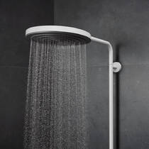Душова система Hansgrohe Pulsify S Puro Showerpipe EcoSmart 24237700 з термостатом, білий матовий, фото №5