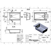 Кухонна мийка Miraggio Lagoon 760 Gray сірий матовий, фото №2
