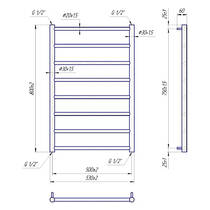 Полотенцесушитель водяной Mario Классик F 800х530/500 800х530 мм золото, фото №2