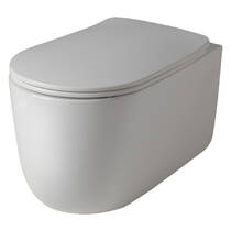 Унитаз подвесной Kerasan Nolita 5315 01 с крышкой S\C 5391 01 безободковый с системой noise clean, белый, фото №1