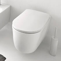 Унитаз подвесной Kerasan Nolita 5315 30 с крышкой S\C 5391 30 безободковый с системой noise clean, белый матовый, фото №3