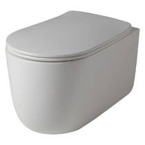 Унитаз подвесной Kerasan Nolita 5315 30 с крышкой S\C 5391 30 безободковый с системой noise clean, белый матовый, фото №1