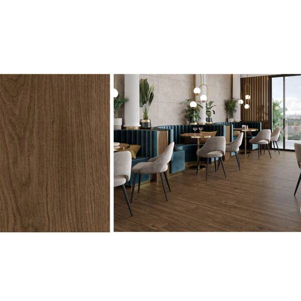 Керамограніт Cersanit Charmwood Brown Mat Rect** 19,8x119,8 см, фото 4