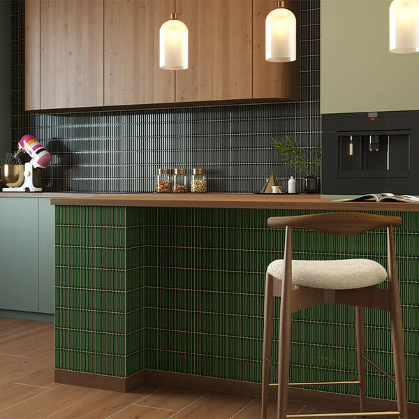 Плитка Ceramica Deseo Arrow Victorian Green 1.5*10 20х20 см