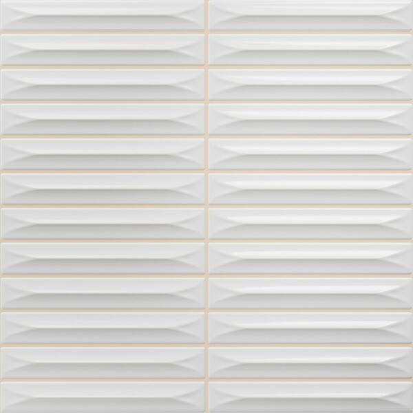 Плитка Ceramica Deseo Arrow White Brillo 1.5*10 20х20 см, фото 2