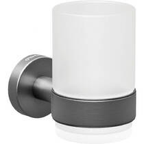 Стакан Genwec Nimbus series GW05 71 04 09 с держателем, сталь матовый, фото №1