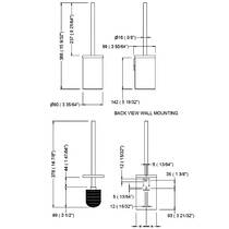 Щітка для унітаза Genwec Nimbus series GW05 79 04 09 сталь матовий, фото №2