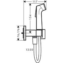 Гігієничний душ Hansgrohe Bidette 29233990 на змішану воду, золото (зовнішня частина), фото №2