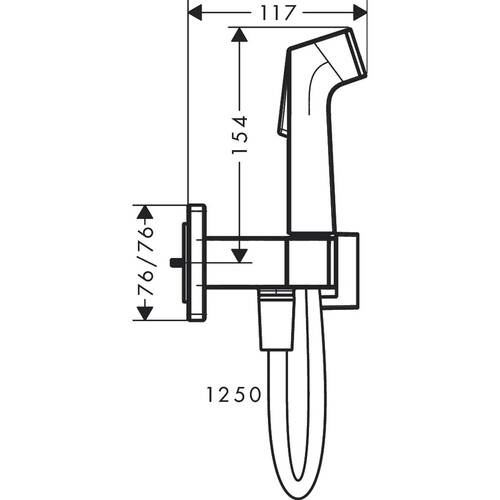 Гигиенический душ Hansgrohe Bidette 29233990 на смешанную воду, золото (наружная часть), фото 2