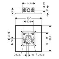 Верхній душ Axor ShowerSolutions 35317250 вбудований, матове золото, фото №2
