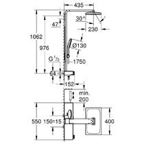 Душова система Grohe Rainshower Aqua Pure 1009620000 з термостатом, хром, фото №5