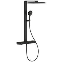 Душова система Grohe Rainshower Aqua Pure 100962KF00 з термостатом, чорний матовий, фото №2