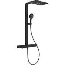 Душова система Grohe Rainshower Aqua Pure 100962KF00 з термостатом, чорний матовий, фото №1