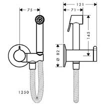 Гігієнічний душ Hansgrohe Bidette 29242250 золото матовий, фото №2