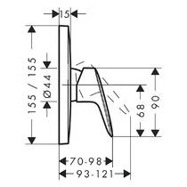 Змішувач прихованого монтажу для душу Hansgrohe Logis 71605670 чорний матовий, фото №2
