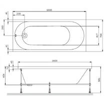 Ванна акрилова AM.PM X-Joy W94A-160-070W-A1 160х70 см, фото №2