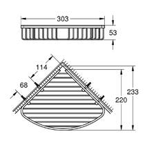 Полиця-кошик Grohe BauCosmopolitan 40663001 кутова, хром, фото №2