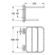 Держатель для полотенец Grohe Selection 41066000 с полкой, хром, фото №3