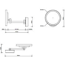 Косметичне дзеркало Decor Walther Just Look Plus WR 0125700 з LED-підсвічуванням та збільшенням 7х, хром, фото №2