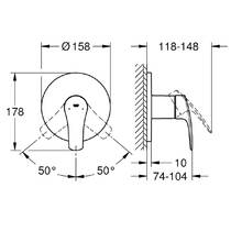 Смеситель скрытого монтажа для душа Grohe Eurosmart 24042003 хром, фото №5