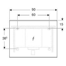 Дзеркало Geberit Option Plus Square 502.783.00.1 з LED-підсвічуванням 900х700 мм, фото №3