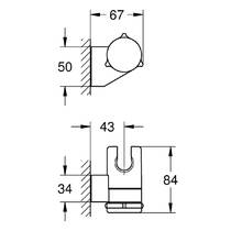 Тримач ручного душу Grohe Tempesta 275952431 матовий чорний, фото №5