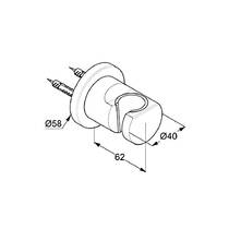 Тримач ручного душу Kludi Nova Fonte 2055253-15 настінний, білий матовий, фото №2