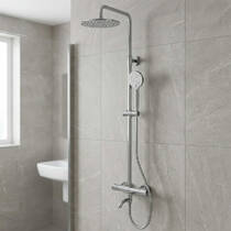 Душова система Devit Pl Frida 50502203 з термостатом, хром, фото №1