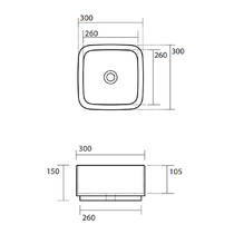 Раковина Kerasan Hako 5543 01 30x30 см, білий, фото №3
