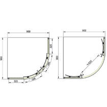 Душова кабіна Primera Pl Frame SHQC51906 90х90 см профіль хром/прозоре скло, фото №2