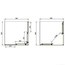 Душевая кабина Primera Pl  Frame SHRC53906 90х90 см профиль хром/прозрачное стекло, фото №2