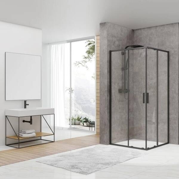 Душевая кабина Devit Pl Art 2.0 FEN2140B 90х90 см профиль черный матовый, прозрачное стекло, фото 1