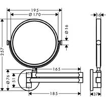 Косметическое зеркало Axor Universal Circular 42849000 с увеличением, хром, фото №2