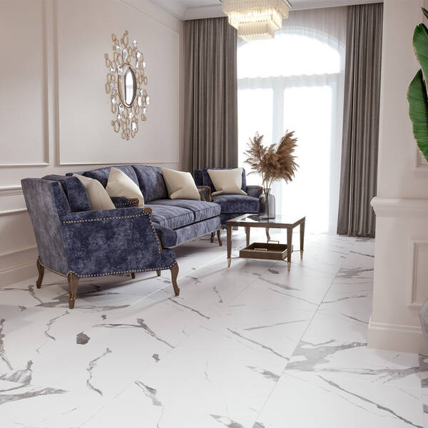 Керамограніт Golden Tile Calacatta Vera 6N0580 білий 60х60 см