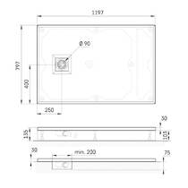 Душевой поддон PAA Lettera KDPLET80X120/00 80x120 см прямоугольный, белый глянец, фото №2