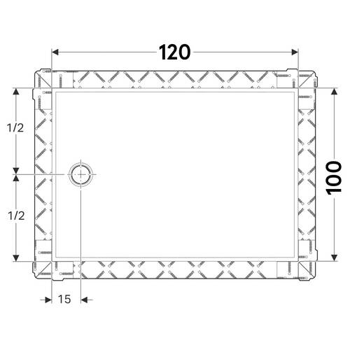 Душевая поверхность Setaplano Geberit 154.282.11.1 прямоугольная 120x100 см, цвет белый альпийский матовый, фото 3