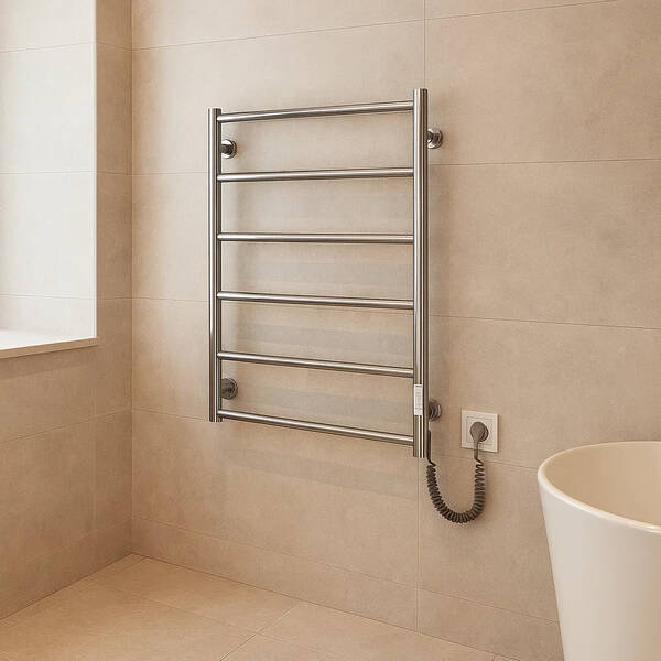 Полотенцесушитель электрический Mario Классик F НР-I 800х530/75 TR K 810х520 мм сатин 100 Вт, фото 6