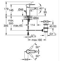 Змішувач для біде Grohe Lineare 33848AL1 графіт темний матовий, фото №2