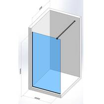 Душевое ограждение Walk-In Devit Style New DSN100200B 100x200 см, черный мат, фото №2