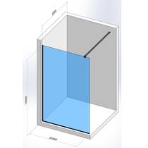 Душевое ограждение Walk-In Devit Style New DSN120200B 120x200, черный мат, фото №2