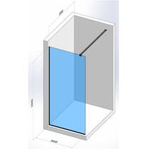Душевое ограждение Walk-In Devit Style New DSN90200B 90x200 см, черный мат, фото №2