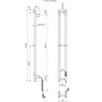 Полотенцесушитель электрический Hygge Family Slim 3.164.045797.BM 1170х140 мм в комплекте со скрытым подключением, черный матовый 80 Вт, фото №5