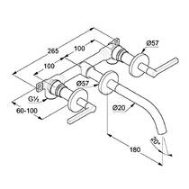 Змішувач прихованого монтажу для раковини Kludi Nova Fonte 201440515 хром, фото №2