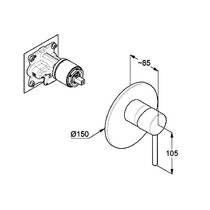 Змішувач прихованого монтажу для душу Kludi Bozz 387553976 чорний матовий, фото №2