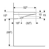 Раковина Geberit Selnova Comfort Square 500.786.00.7 55 см для лиц с ограниченными возможностями, фото №4