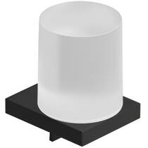 Дозатор для рідкого мила Kludi Vela C 3197639 з тримачем, чорний матовий, фото №1