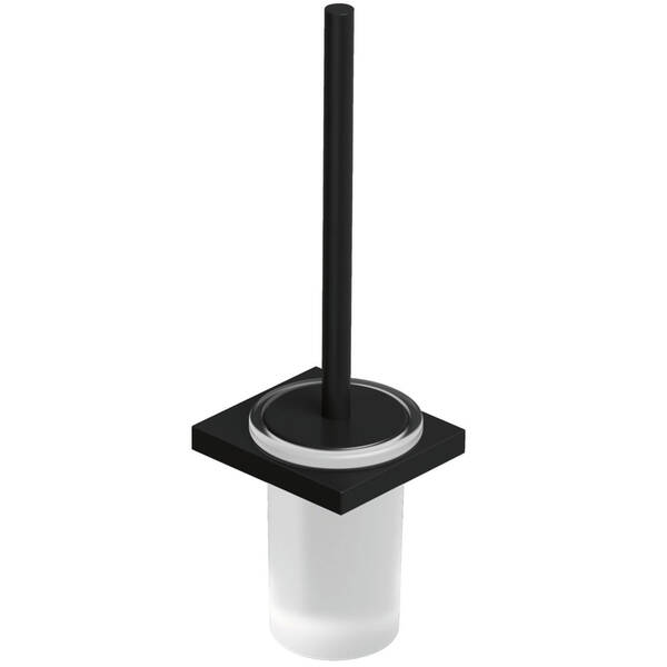 Щітка для унітаза Kludi Vela C 3197439 з тримачем, чорний матовий, фото 1